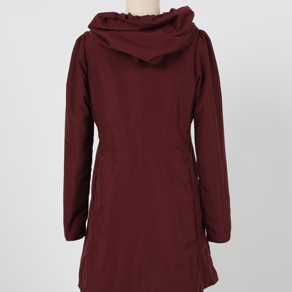Long Raincloak in Maroon - Picture 3 of 4